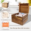 YOJO Recipe Box,Recipe Cards and Box Set,Wooden Recipe Box With