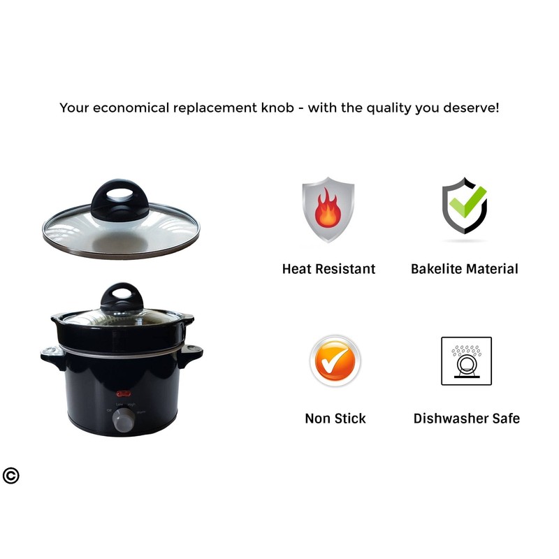 Melzon Cookware Universal Replacement Lid Knob – Heat Resistant, Bakelite,