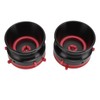 1 Pair NAB Hub Adapters Black Polished Aluminum Alloy Red