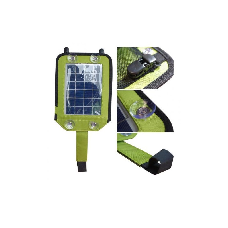 EyezOff EZYG-020 Portable Solar Charger Grey/Bright Green (410mAh panel)