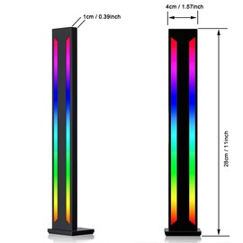 MIWATT Metal Aluminium Housing, TV Backlight, Gaming Lamp Works RGB Ambient Smart Sync with Music and App Control for Gaming, Decoration, PC, TV, Room Decoration (Black)