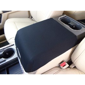 Car Console Covers Plus Made in USA fits Ford F150 F250 2014-2024 Select Bucket Seat Models Neoprene Center Console Cover for Console Image as Shown (Black USA Flag)