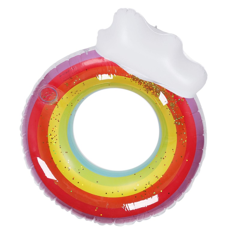 Swimming Ring Pool Float Inflatable Colorful Thickened PVC Pool Float