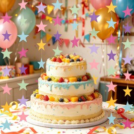 NACHLYNN 5 Pcs Star Garland 65 Ft for Birthday Party (5, Multicolor)