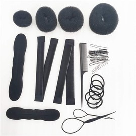 PARFINER Hair Bun Maker French Twist Hairstyle Clip with Snap Comb, Elastic Bands, and Hair Styling Accessories