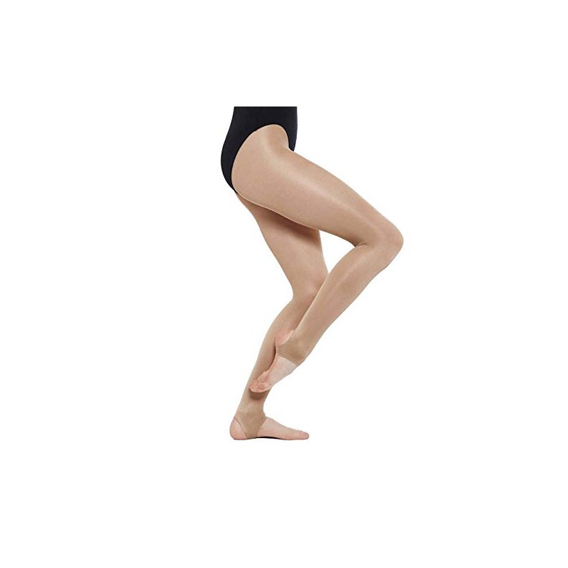 Silky Adult Dance Shimmer Stirrup Tights-Toast-XL