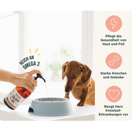 Wolf Belly Salmon Oil for Dogs and Cats 100% Natural (500 ml) Omega 3 and 6, EPA and DHA, Healthy Skin and Shiny Coat, Strong Joints, Healthy Immune System, Made in Europe