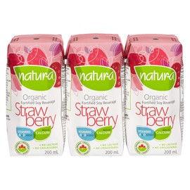 Natur-a Natura Foods Mini Organic Strawberry Soy Beverage 3x200ml