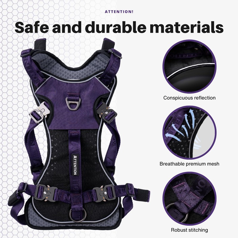 ANAFNI No Pull Dog Harness for Large Dogs, Heavy Duty