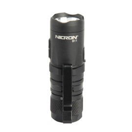 Nicron Nichron High Brightness Mini LED Light B11, Maximum Brightness 950 Lumens, 4 Levels of Brightness, IP68 Compatible, Ultra-hard Aluminum Body, Heavy Duty, 360° Rotating Dual Clip, Black