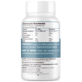 Organic Side - Cápsulas de Melena de León Orgánicas - 60 Caps - USDA