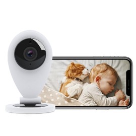 HiKam S5 WLAN Camera Indoor Surveillance Camera with App and Alexa, HD Video, Dog Camera, Motion Sensor, Night (2023 New, White, German Support)