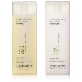 Giovanni Tea Tree Triple Treat, Duo Set Shampoo & Conditioner, 8.5 Oz Each Bottle by Giovanni