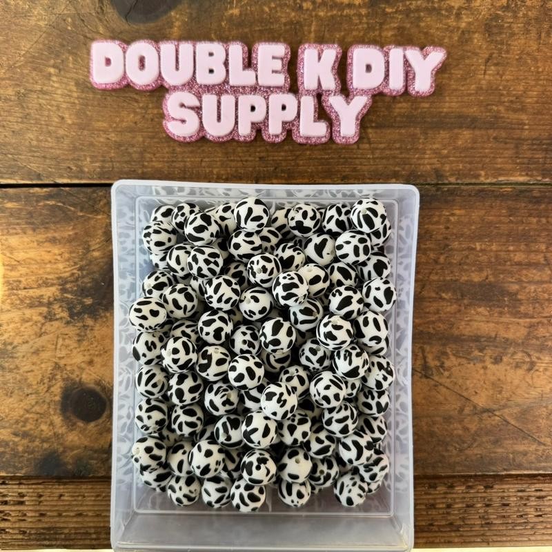 15mm Printed Silicone Beads - 10pc:_Tie Dye