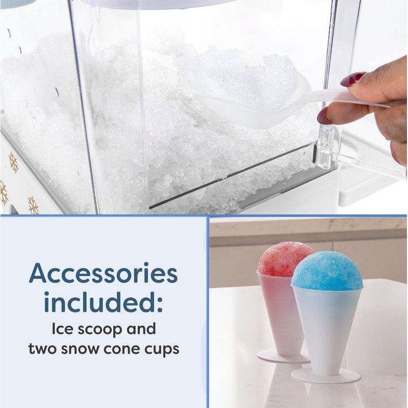Nostalgia Snow Cone Shaved Ice Machine - Retro Table-Top Slushie