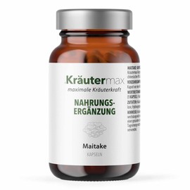 Kräutermax Maitake Extract Capsules, Maitake Mushroom, Natural and Vegan, Medicinal Mushroom Capsules, Pack of 60