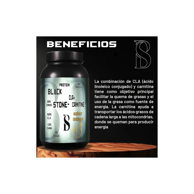 Cla Carnitina 1kg Black Stone 100 Servicios Pre Entreno