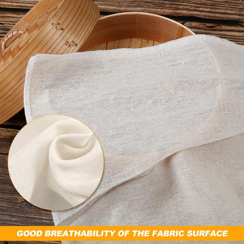 Passiertuch Wiederverwendbar 50x50cm Käsetuch Cheesecloth Waschbares Leinentuch Abseihtuch Seihtuch zum