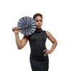 Dupsie's Koumadi African Kente Print Folding Handheld Hand Fan Hand-Crafted