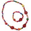 Topkids Accessories Children's Wooden Necklace & Bracelet Sets, Colourful Chunky