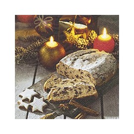 Paper + Design Serviettes Pack of 20 FSCMix 33 x 33 cm Christmas Stollen