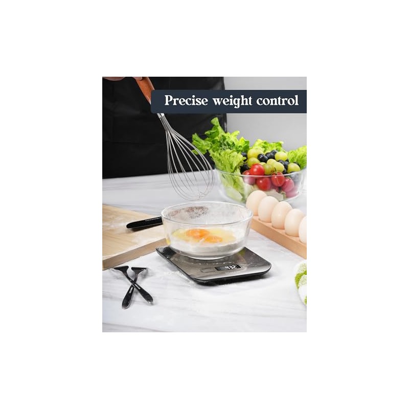 Food Scale, 11lb Digital Kitchen Scale with 6 Units LCD