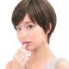 [AQUADOLL(アクアドール)] Wig Short Full Wig Boyish Cool Black Hair Blonde