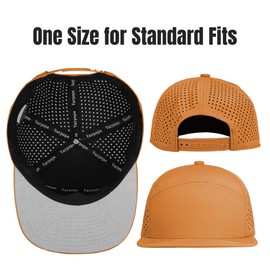 Varpepe Performance Snapback Hats for Men Women,Flat Bill Brim Cap,Golf,Running,Workout