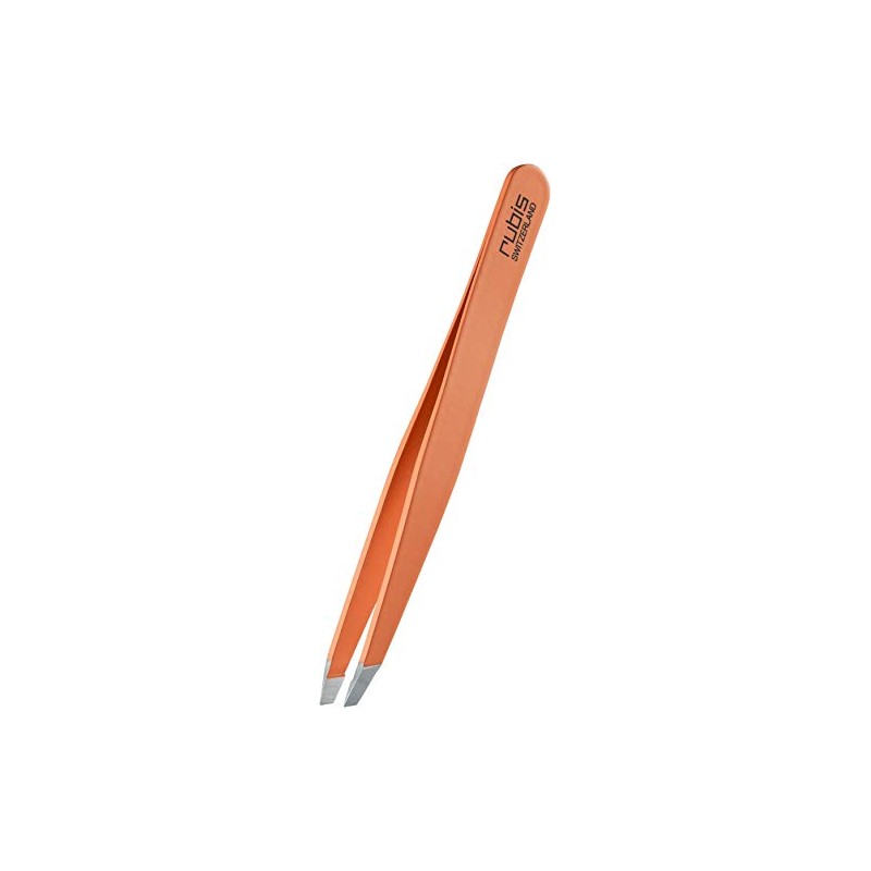 Rubis Tweezer Classic Soft Touch Orange Tweezer Tweezer Shaded Blade