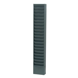 Durham 400-95 Gray Cold Rolled Steel 20 Contour Pocket Vertical Literature Rack, 9-3/4" Width x 58" Height x 4-1/8" Depth