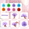 Party Decoration Paper Pompoms, Colourful Party Decoration Paper, 47-Piece Fiesta