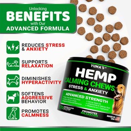 Yuma'S Hemp Calming Chews for Dogs Advanced Dog Calming Treats 170 Chews Chicken Flavor