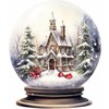 x12 Snow Globe Christmas House Vinyl Decal Stickers sa682
