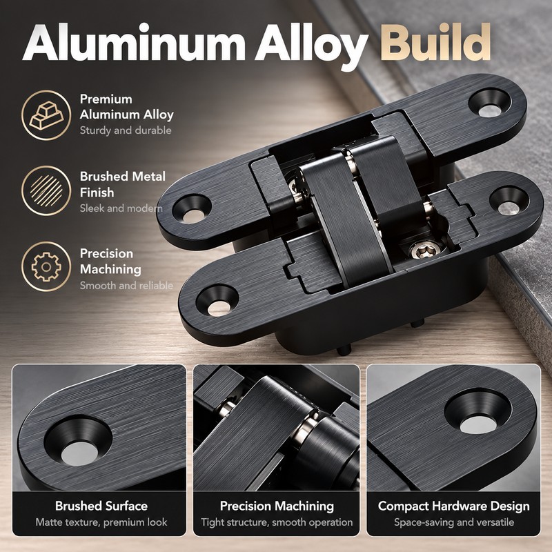 3D Adjustable Hidden Door Hinge for Solid Wood Doors –