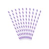 PartyDeco SPP1-004 - Paper Straws - Purple/White Striped - 19.5