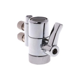 Realgoal Two Way 1/4" Brass Diverter Valve Chrome for Water Filters Water Prufiers and More