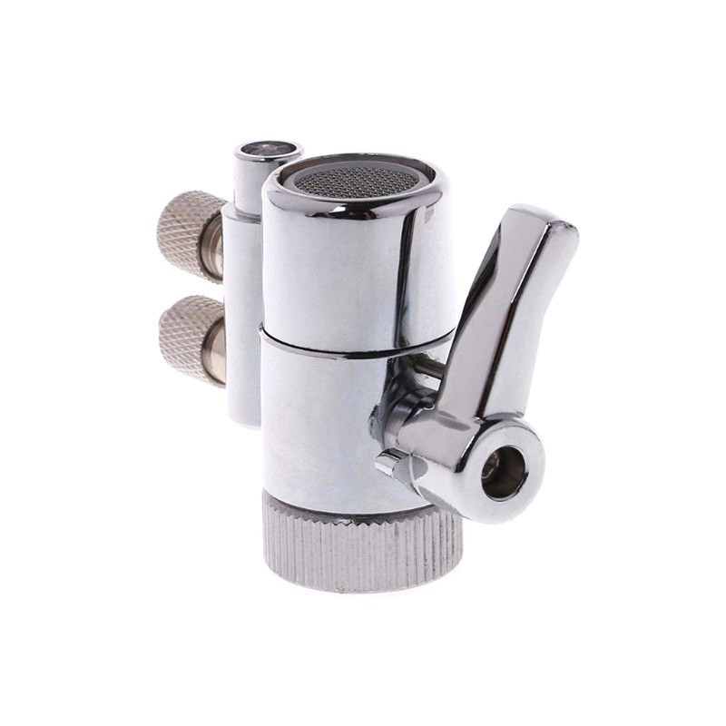 Realgoal Two Way 1/4" Brass Diverter Valve Chrome for Water