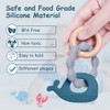 Vicloon Baby Teether Toys, Silicone & Natural Wood Teether Ring,