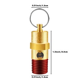 LSTOPGO 2 Pieces 1/4 Inch Male 150 PSI NPT Air Compressor Pressure Relief Valve Brass Safety Valve Air Compressor Check Valve