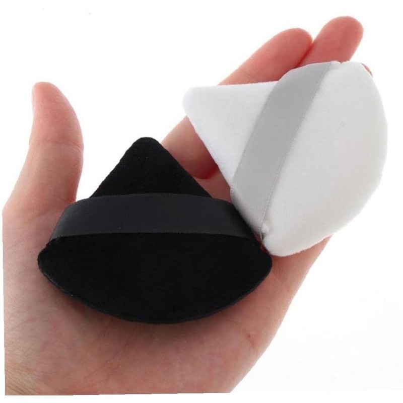 Set of 2 Powder Puff Triangle Velvet Mini Face Makeup