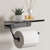 Metal Toilet Paper Holder with Shelf, 304 Stainless Steel Wall