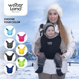 WaterLand Baby Carrier - Innovative Carrier You Can Use Both in Water & Land - Waterproof Infant Chest Holder with Adjustable Straps, Lightweight Toddler Harness for Pool & Beach (Keylime Green)