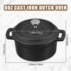 Suttmin 4 Pcs Mini Dutch Oven Small Round Iron Cocotte