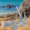 BocBoz Galvanized Danforth Fluke Anchor Kit Includes Galvanized Fluke Anchor,