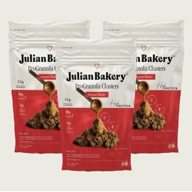 Julian Bakery® ProGranola® Cereal | Peanut Butter Cluster | 11g Protein | 3 Net Carbs | Gluten-Free | Grain-Free | 9oz (3 PACK)