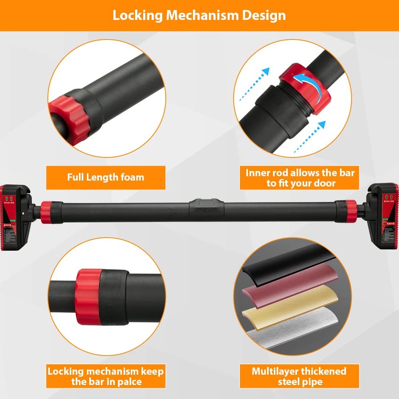 Pull Up Bar, Adjustable Strength Training Bars Without Screw, Adjustable