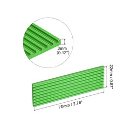 sourcing map 2 Pack M.2 2280 Nvme SSD Heatsink Cooler with Thermal Pad Alloy Aluminum Heat Sink Cooling Sink for Laptop, 70x22x3mm, Green