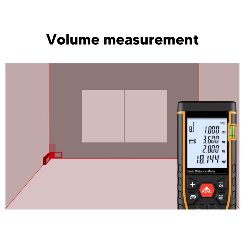Laser Distance Meter High Accuracy Infrared HD LCD ABS Shell