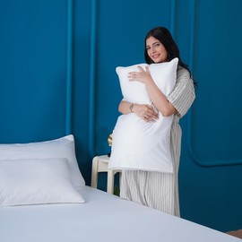 Sheet Story Bamboo Pillow Cases 2 Pack 50x90cm King Size - 400 Thread Count, Soft and Cooling Pillowcases 2 pack Hypoallergenic Pillow Covers - Extra Deep Inner Flap Super King Size Pillow cases white