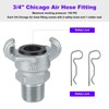 3/4 Chicago Air Fitting Replacement Air Hose Fitting, 0.75" NPT